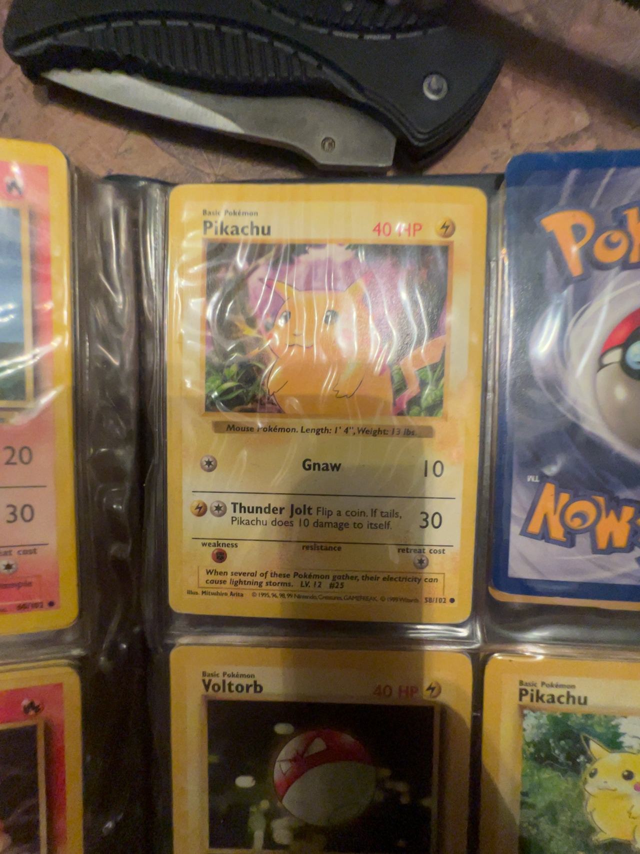 Pokemon Pikachu Base Set Red Cheeks Card