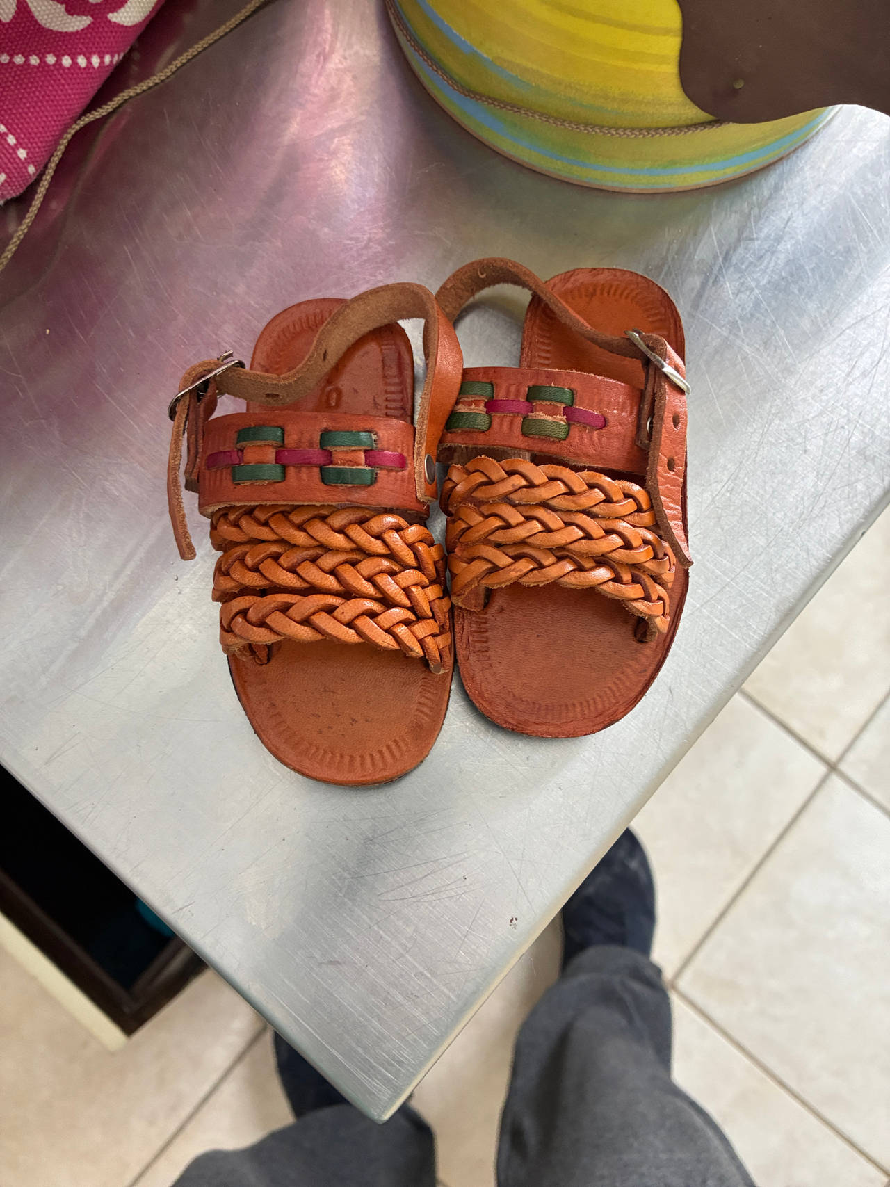 Kids Leather Huarache Sandals