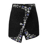 Embellished Black Mini Skirt - Image 1