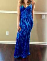 Blue Sequin Prom/Homecoming Gown - Image 4