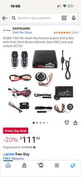 EASYGUARD EC002-F-NS PKE Remote Starter Kit - Image 2