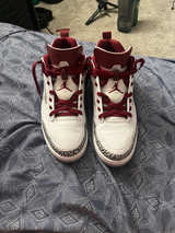 Jordan Spizike Low, White/Red-Wolf Grey - Image 1