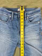 Madewell 10 High Rise Skinny Jeans Womens 25 Blue Raw Frayed Hem Stretch - Image 6