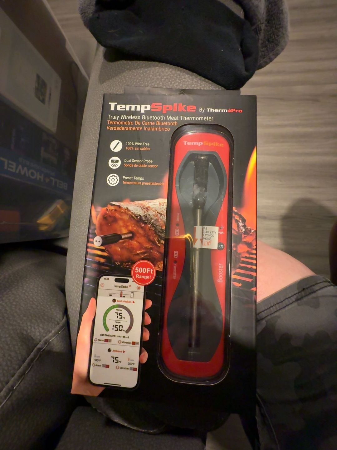 ThermoPro TempSpike Wireless Meat Thermometer Red