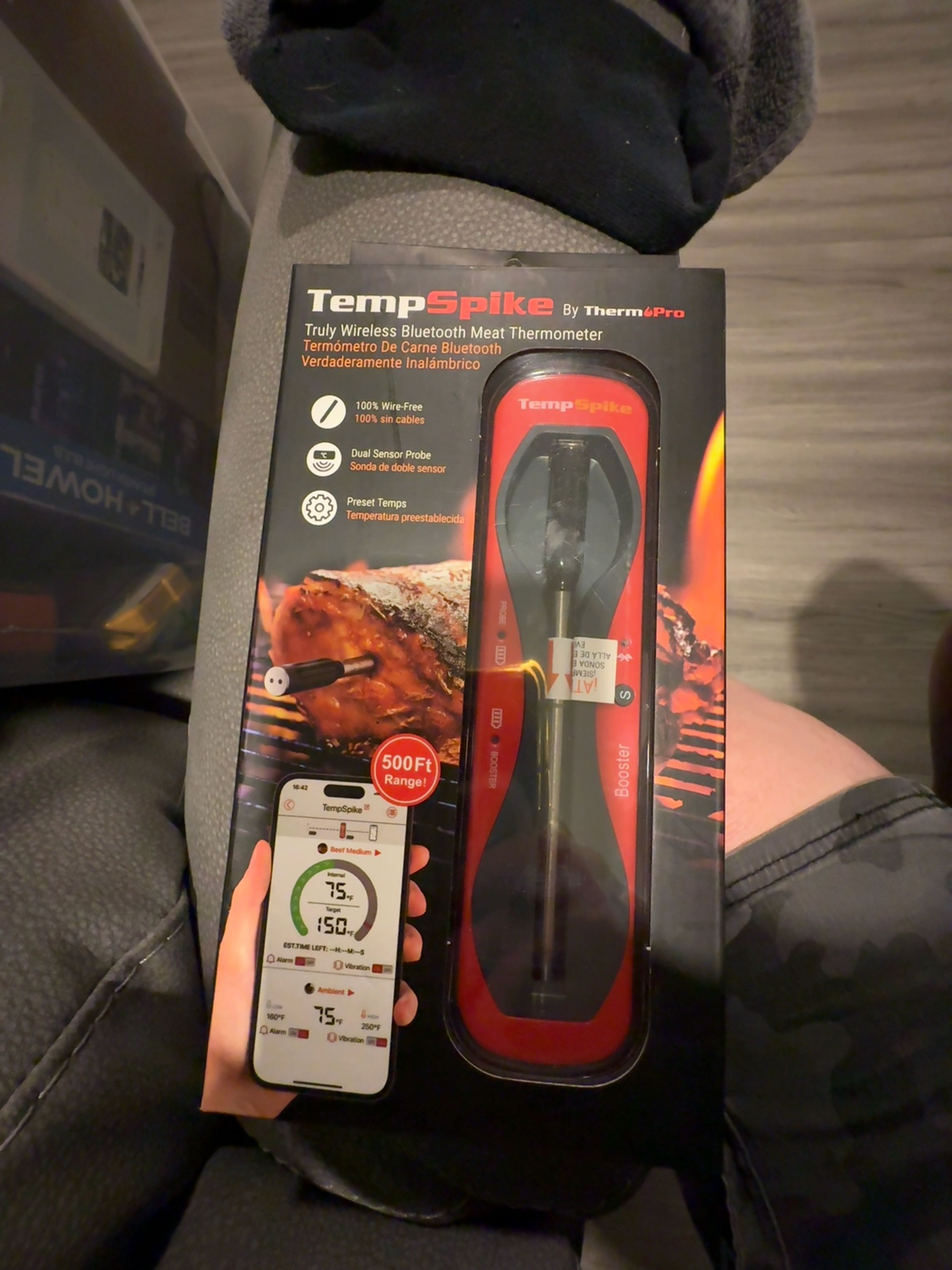 ThermoPro TempSpike Wireless Meat Thermometer Red