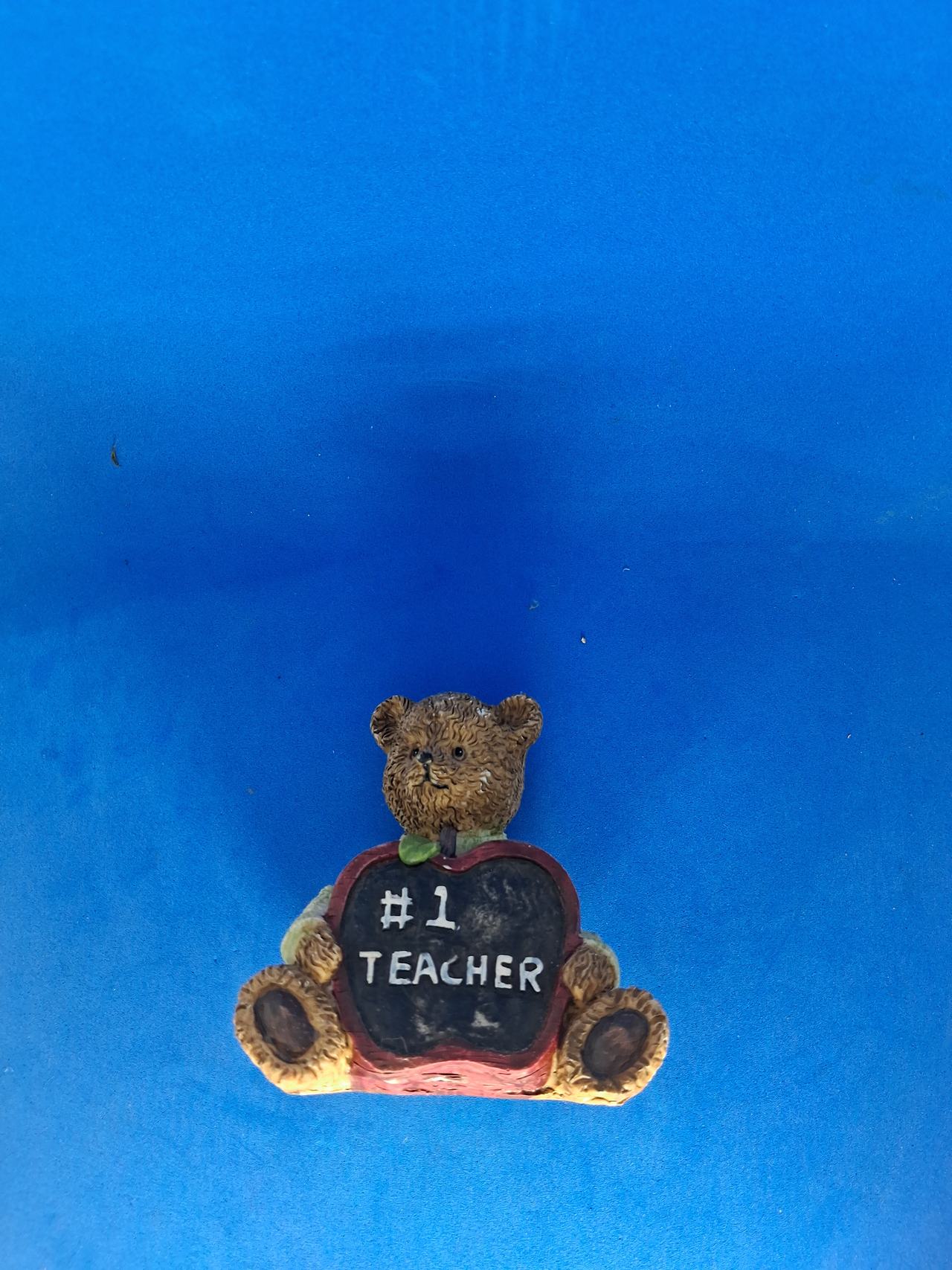 #1 Teacher Teddy Bear Figurine