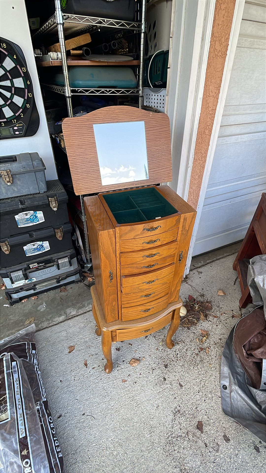 Wooden Jewelry Armoire