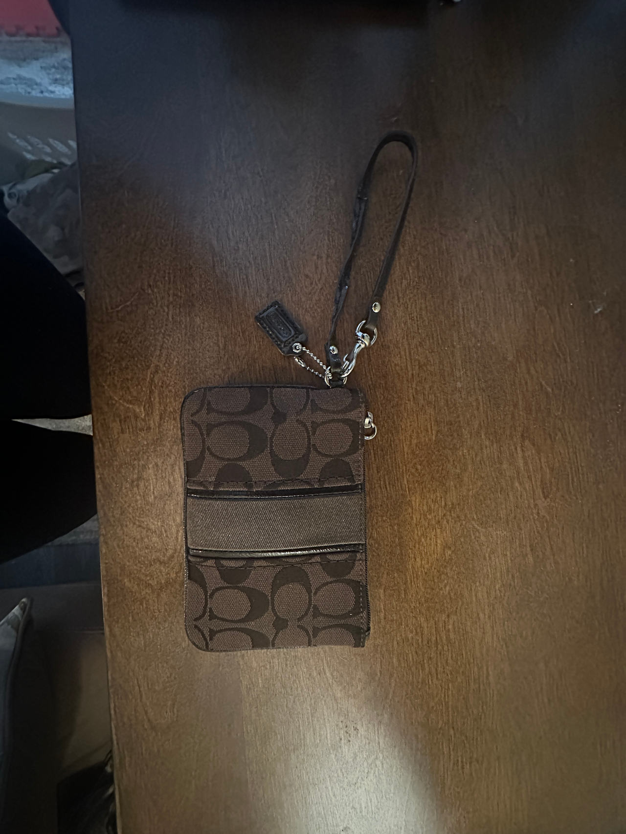 Coach Signature Canvas Wristlet