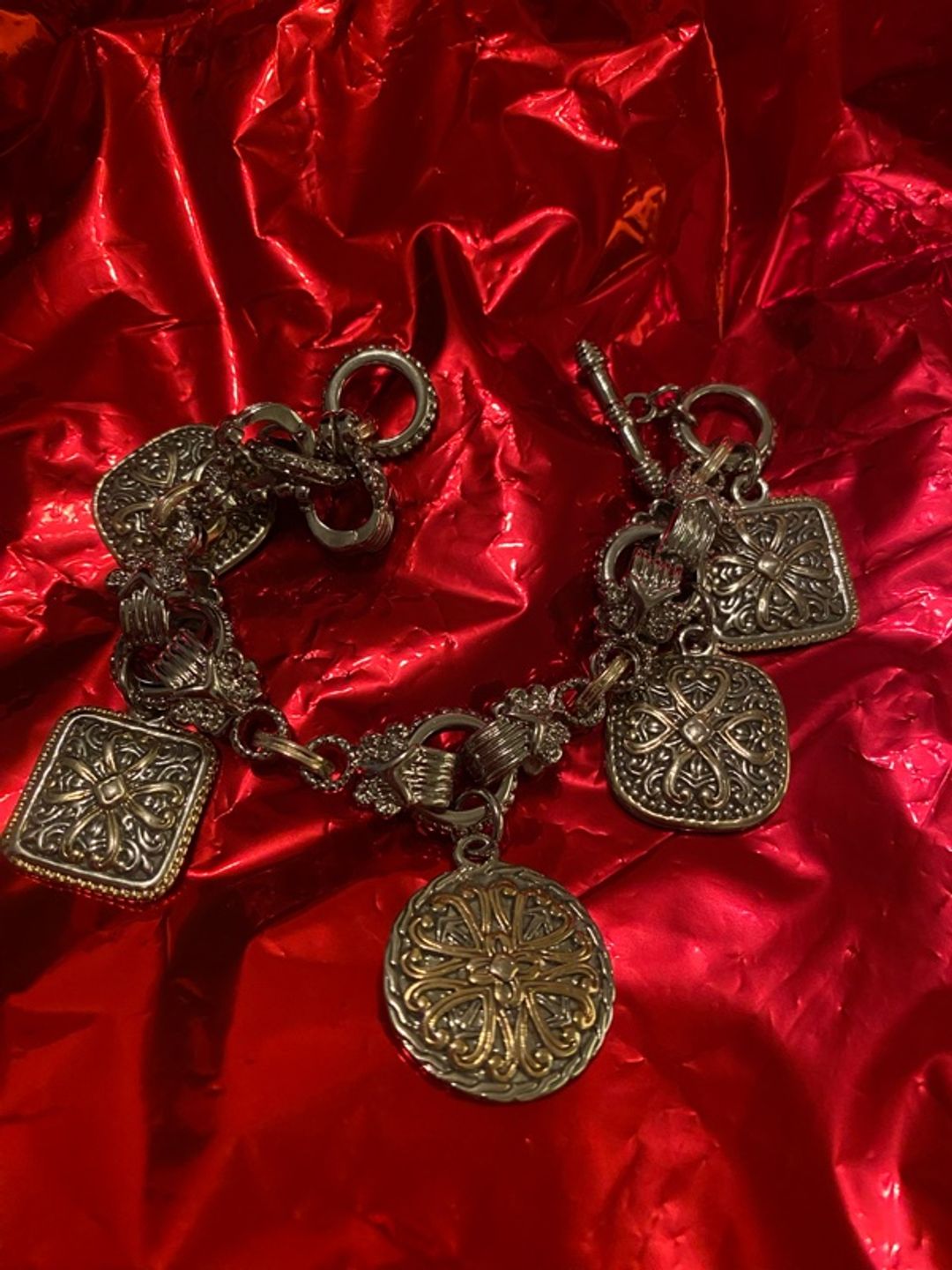 Vintage Silver Charm Bracelet