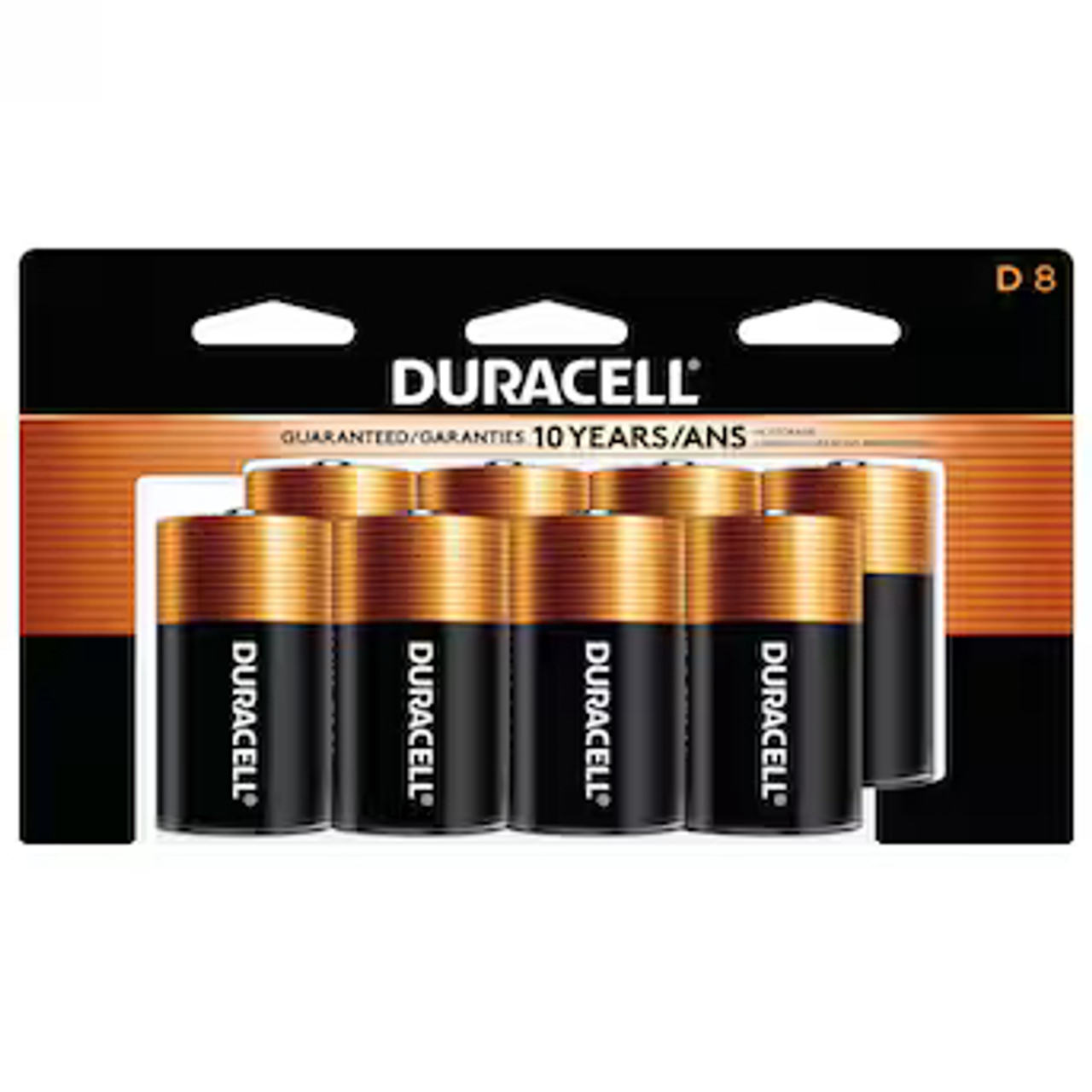 Duracell Coppertop D Alkaline Batteries, 8 Count