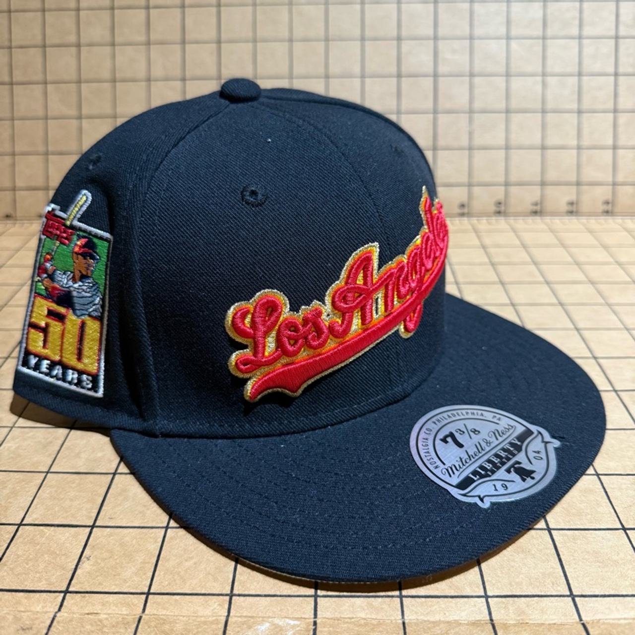 Mitchell & Ness Los Angeles Dodgers Black Fitted Cap