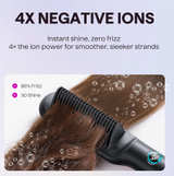 Wavytalk Hair Straightener Brush, Sleek Sweep Ionic Straightening Brush, Pink - Image 4
