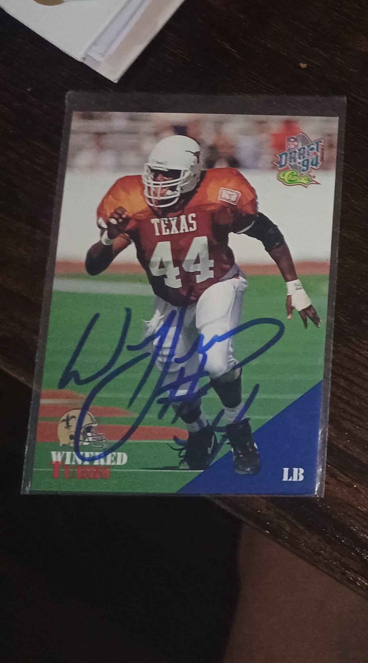 1994 Classic Draft Picks Winfred Tubbs Autographed Card