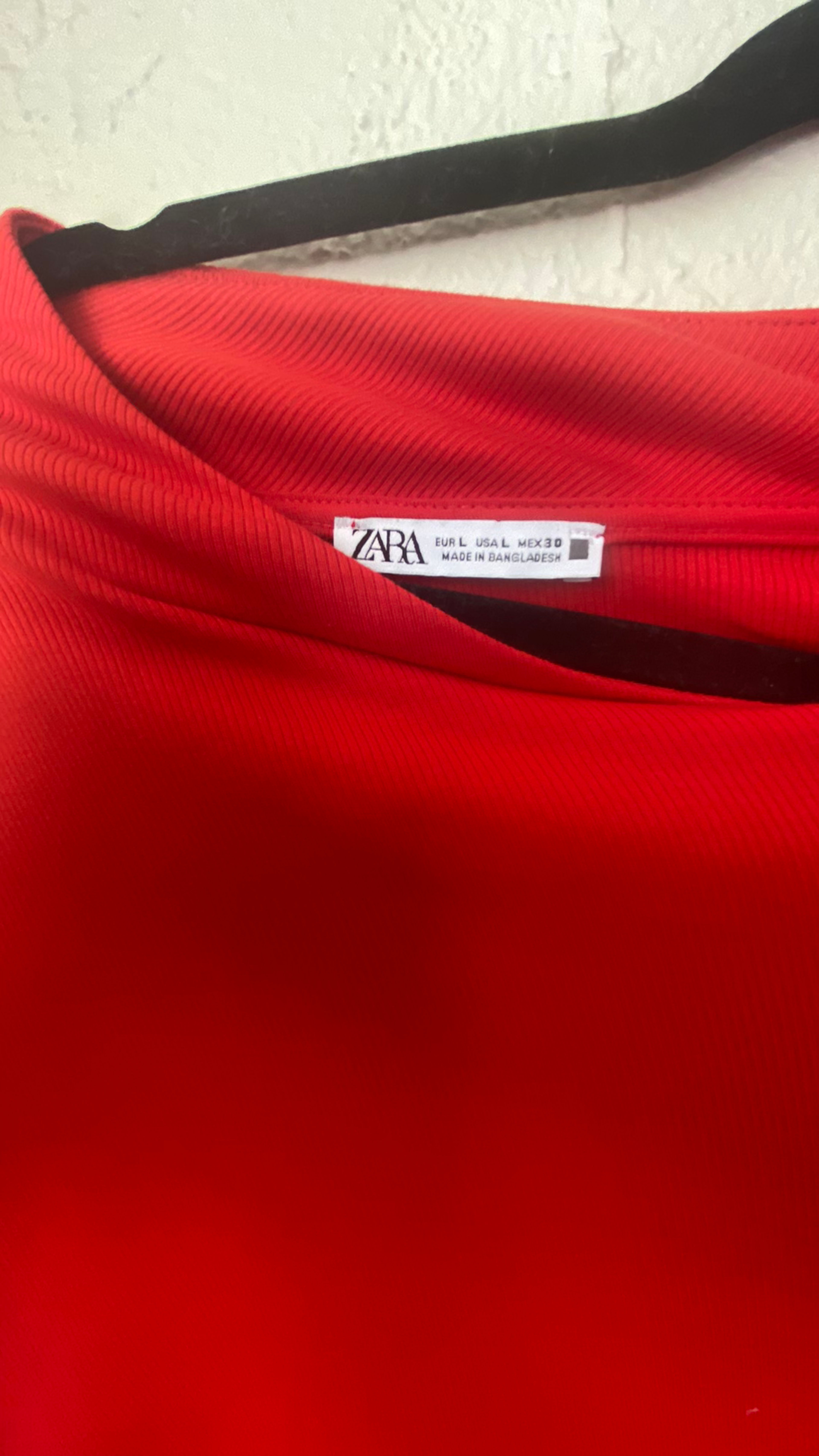 Zara Red Short Sleeve Top - Image 2