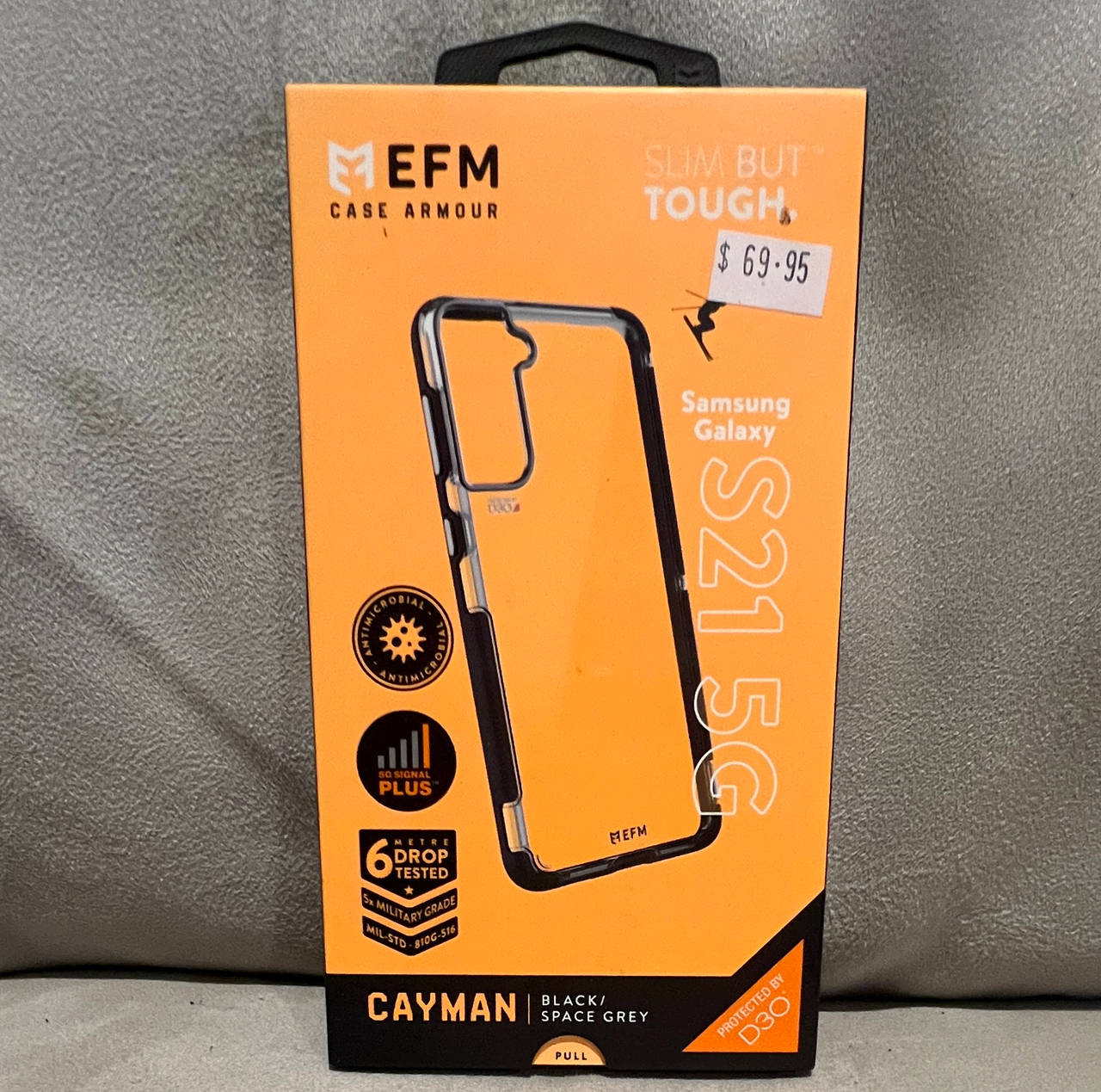 EFM Cayman Case Armour for Samsung Galaxy S21 5G - Black/Space Grey