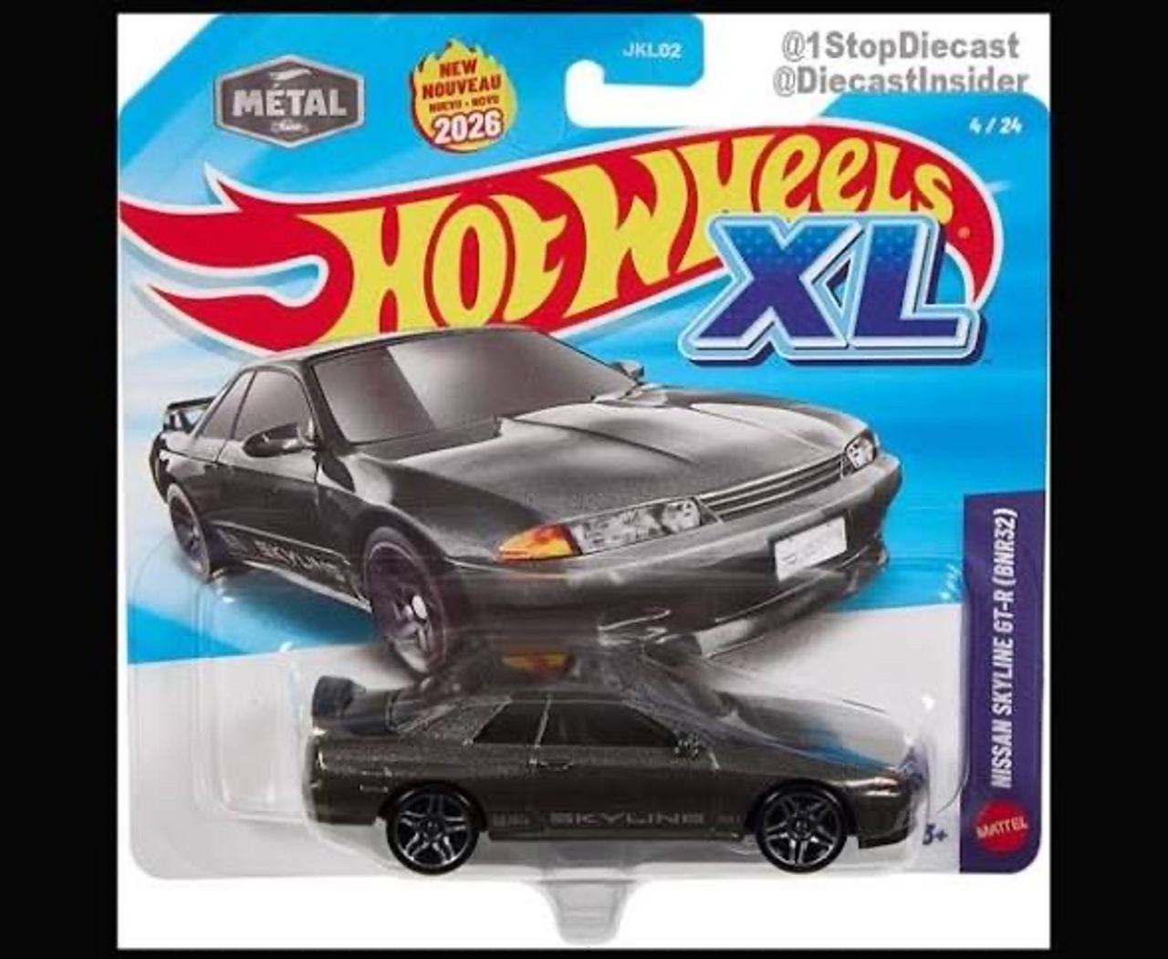 Hot Wheels XL Nissan Skyline GT-R (BNR32) 1:24 Scale