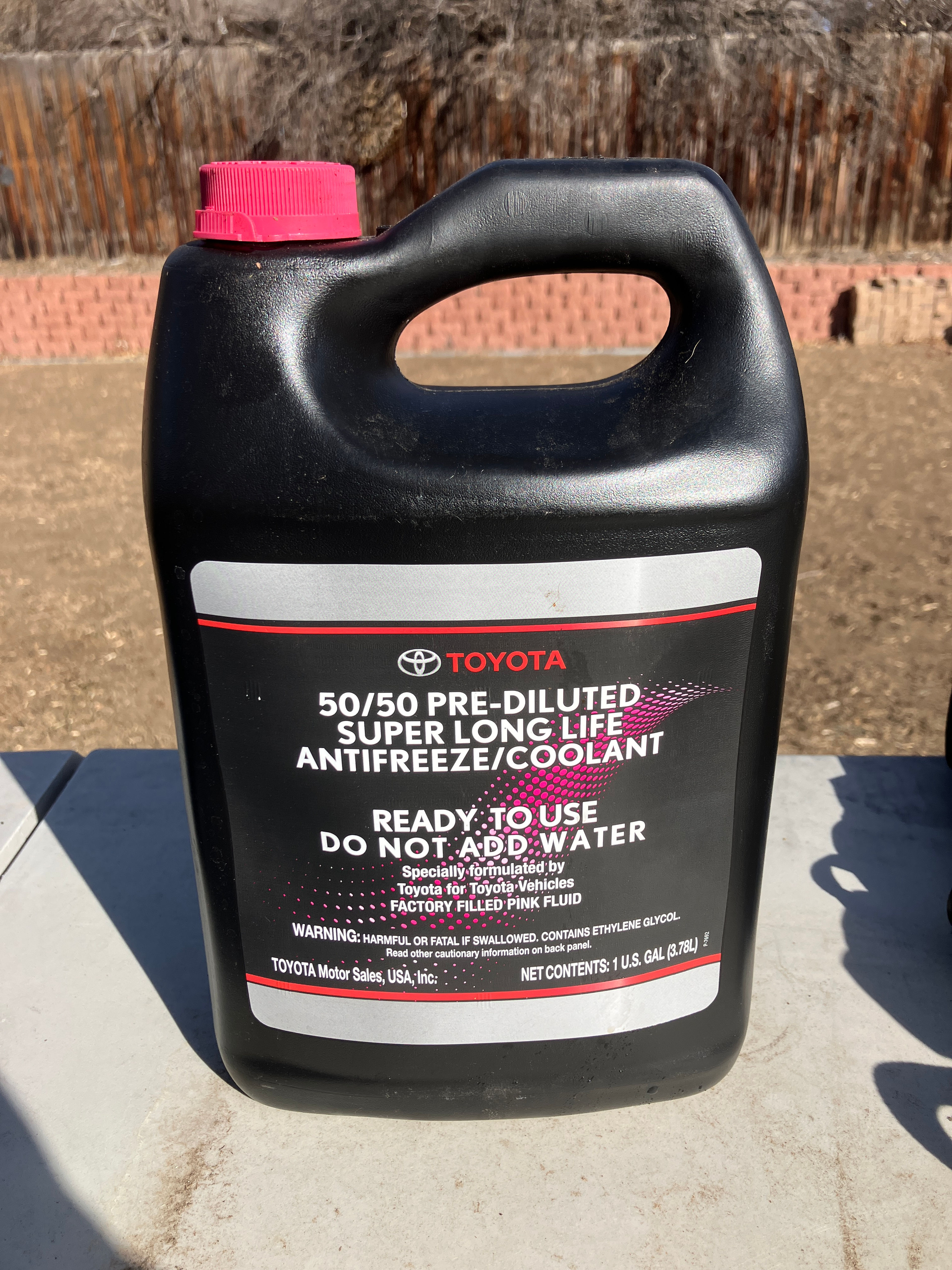 Toyota Super Long Life Antifreeze/Coolant 50/50 Pre-Diluted