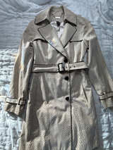 White House Black Market Polka Dot Trench Coat: Med - Image 1
