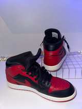 Nike Air Jordan 1 Mid Banned Black/Gym Red/White - Image 2
