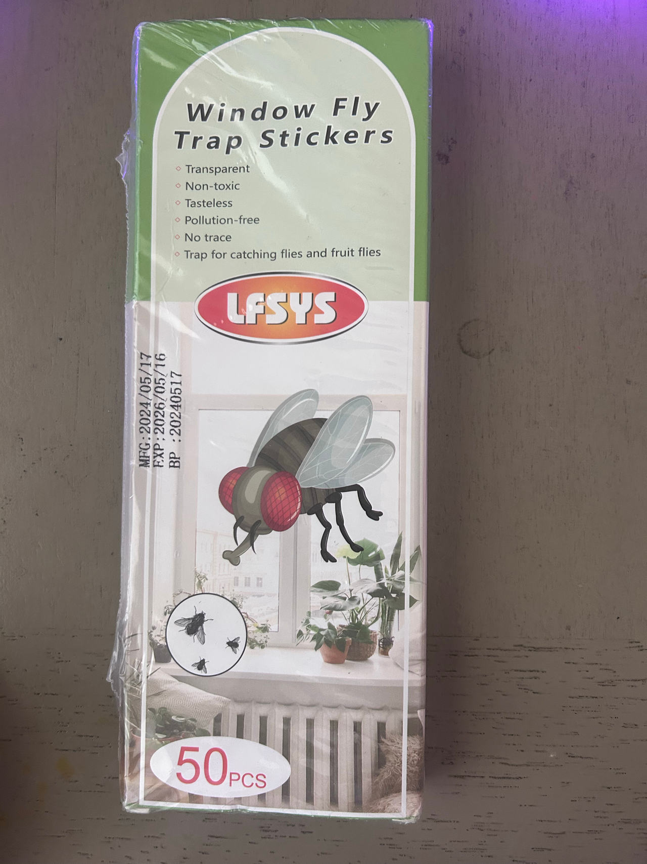 LFSYS Window Fly Trap Stickers 50pcs