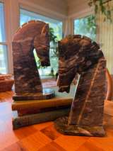 Vintage Onyx Horse Head Bookends - Image 5
