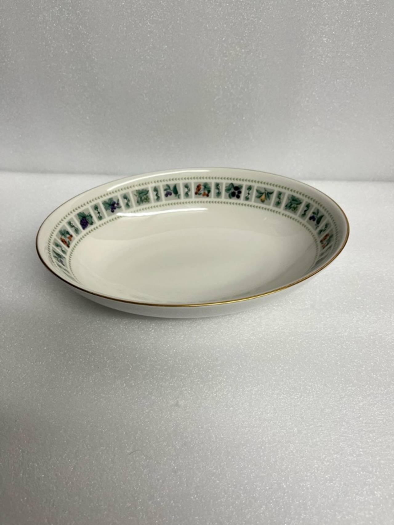 Royal Doulton Tapestry Oval Serving Bowl Green Floral