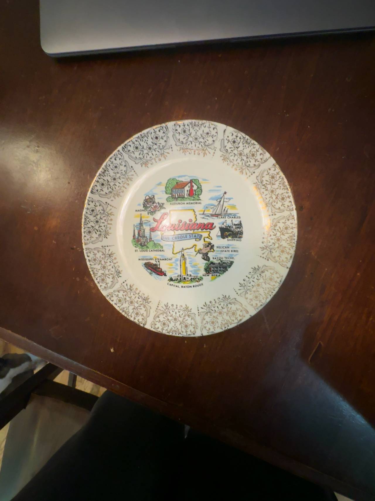 Louisiana The Creole State Souvenir Plate