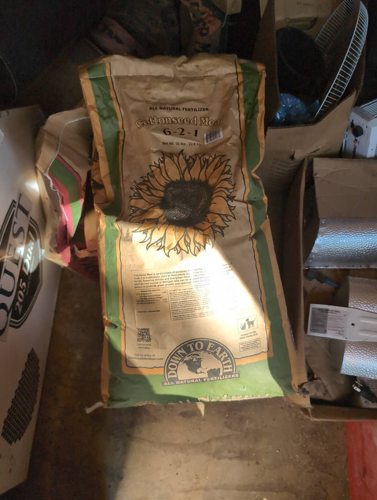 Down To Earth Cottonseed Meal 6-2-1 Fertilizer, 50 lb