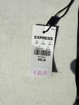 Express Slim Grey Satin Stripe Tuxedo Pant - Image 2