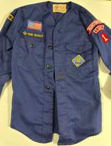 Vintage Cub Scout Shirt BSA Huntington Council Connecticut Bobcat Patch - Image 1