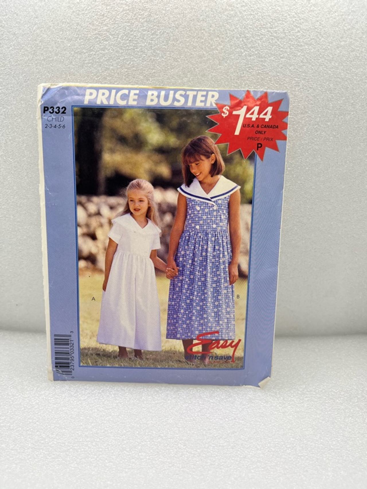 McCall's Vintage Sewing Pattern Little Girls Dress Uncut