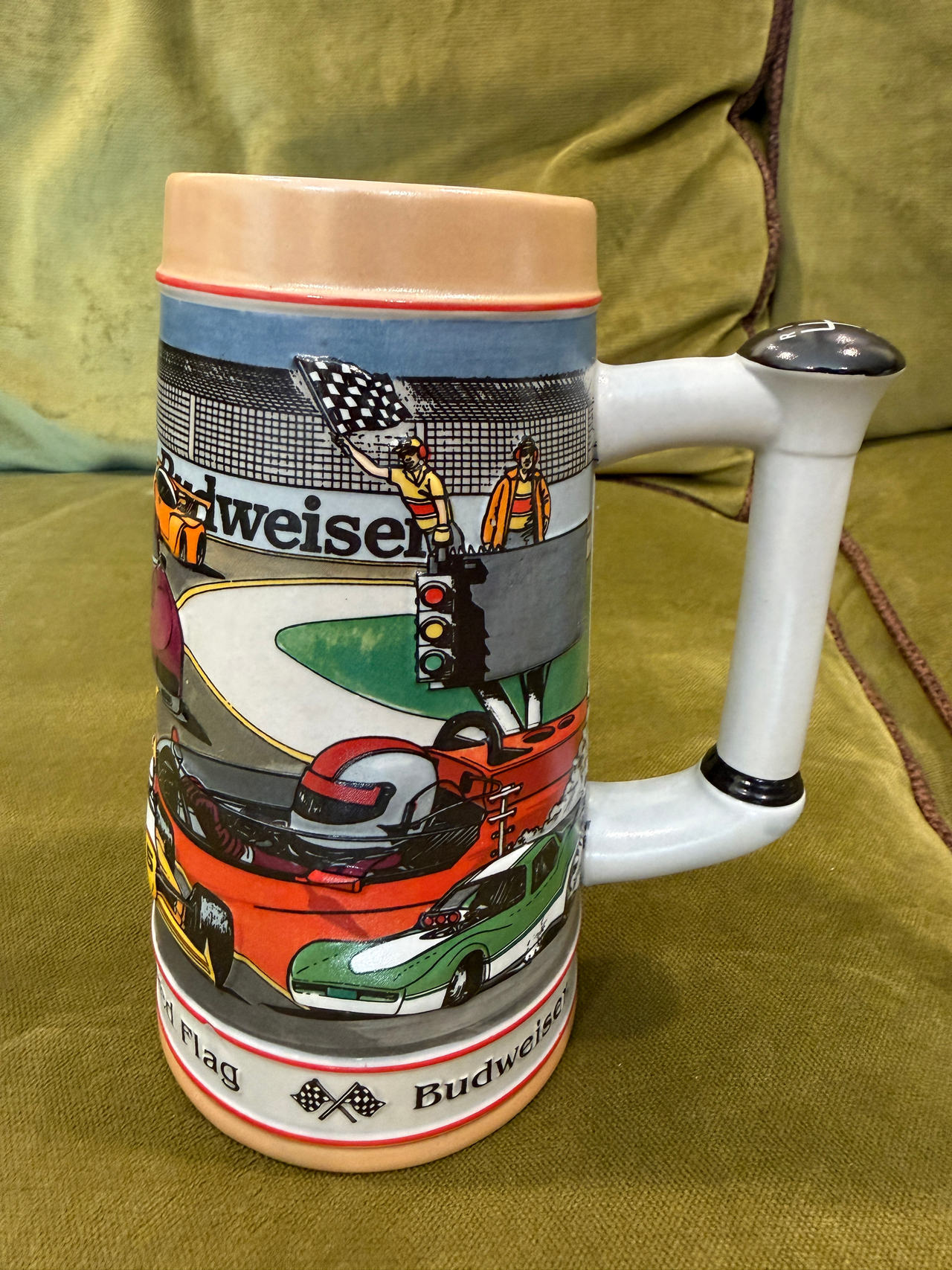 Budweiser 1993 Checkered Flag Racing Beer Stein