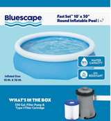 Bluescape 10ft Fast Set Inflatable Ring Family Pool NEW - Image 6