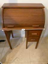 Small Vintage Wooden Roll Top Desk - Image 6