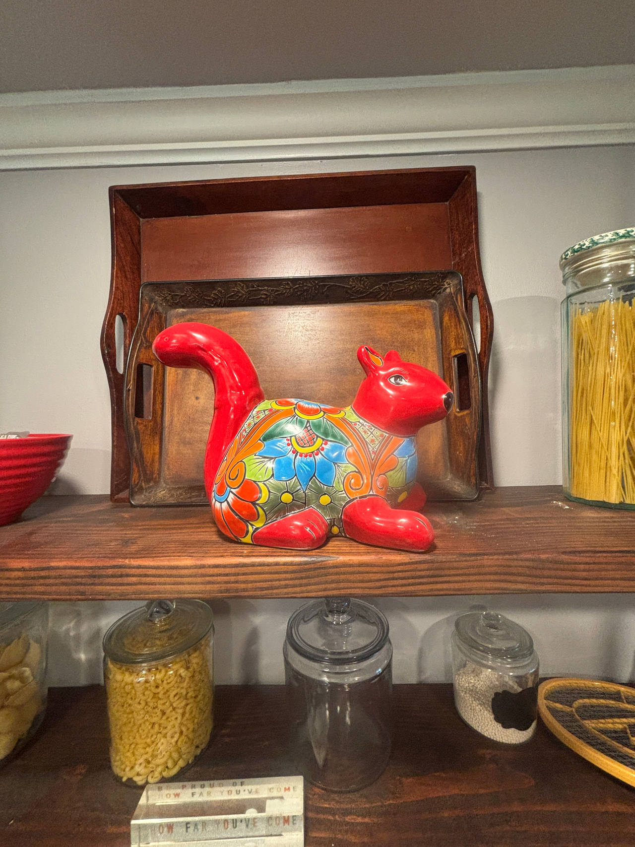 Talavera Style Ceramic Squirrel Figurine
