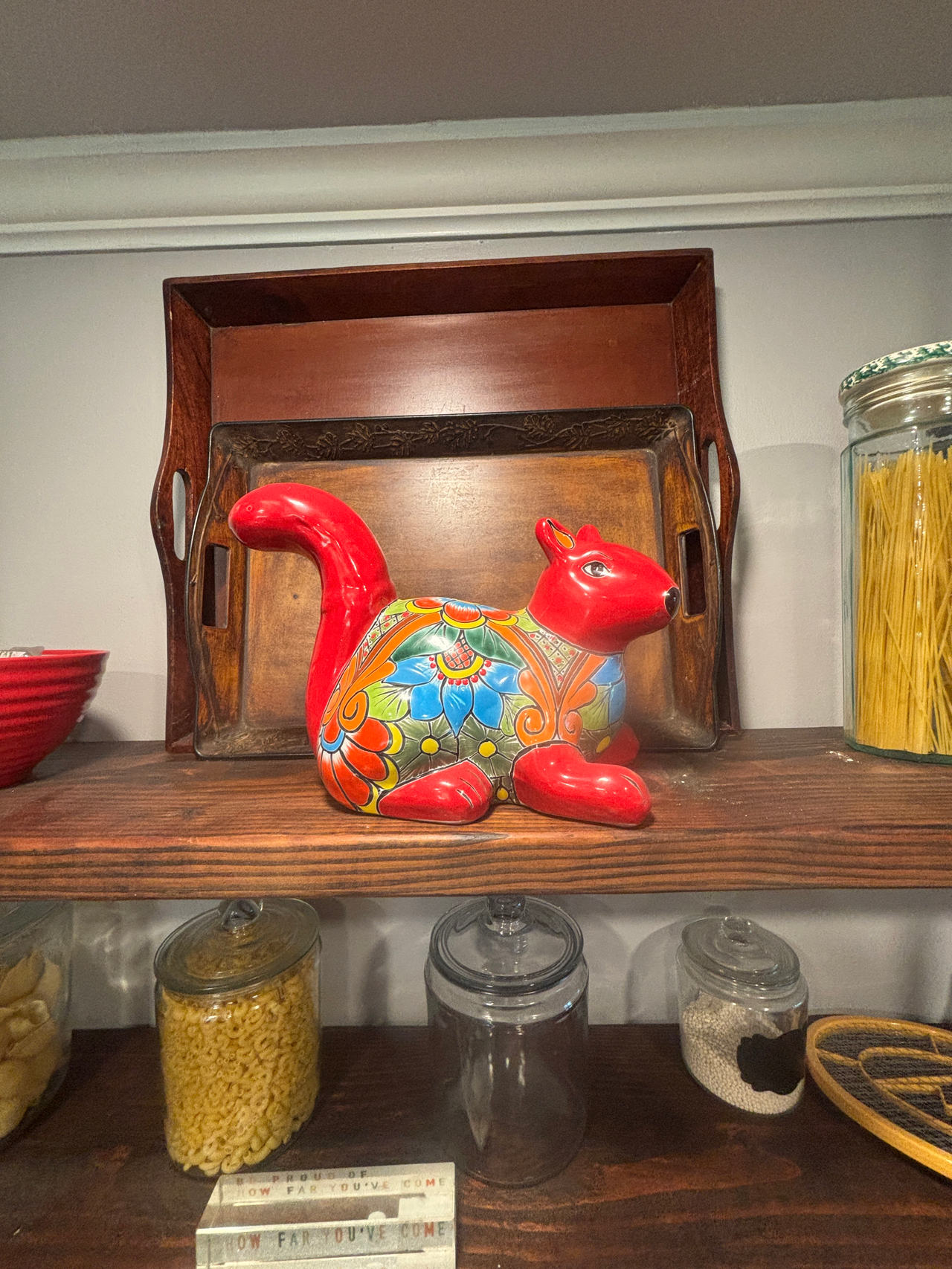 Talavera Style Ceramic Squirrel Figurine