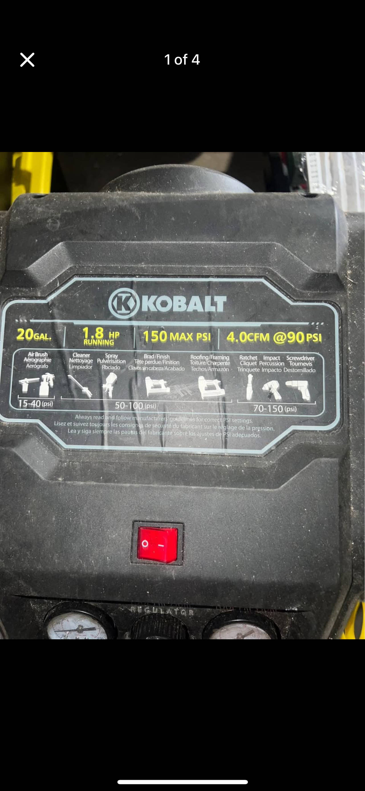 Kobalt 20-Gallon Air Compressor