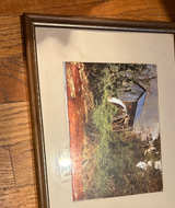 Framed Watermill Landscape Print - Image 1