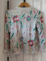 JOAN LESLIE EVENINGS Vintage Pastel Beaded Sequin Jacket - Image 7
