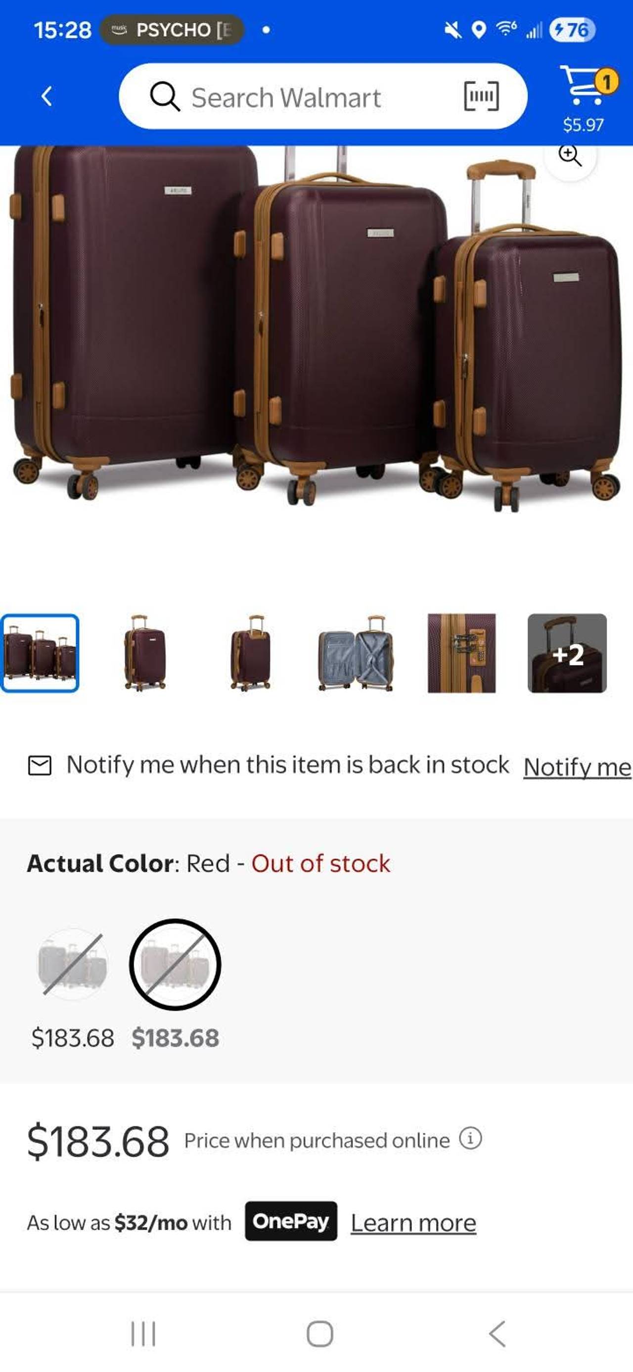 2 piece luggage set