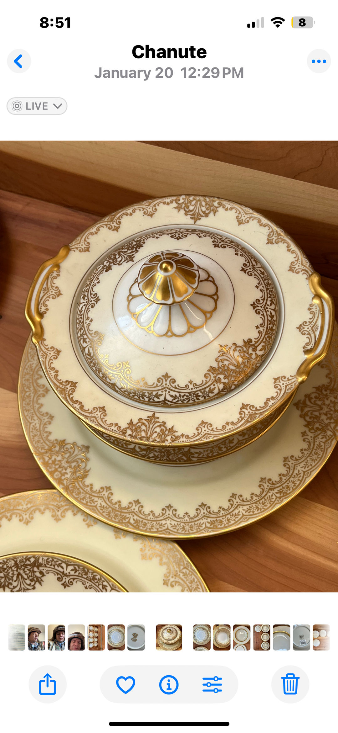 Lenox Harvest Gold Filigree Covered Tureen with Underplate