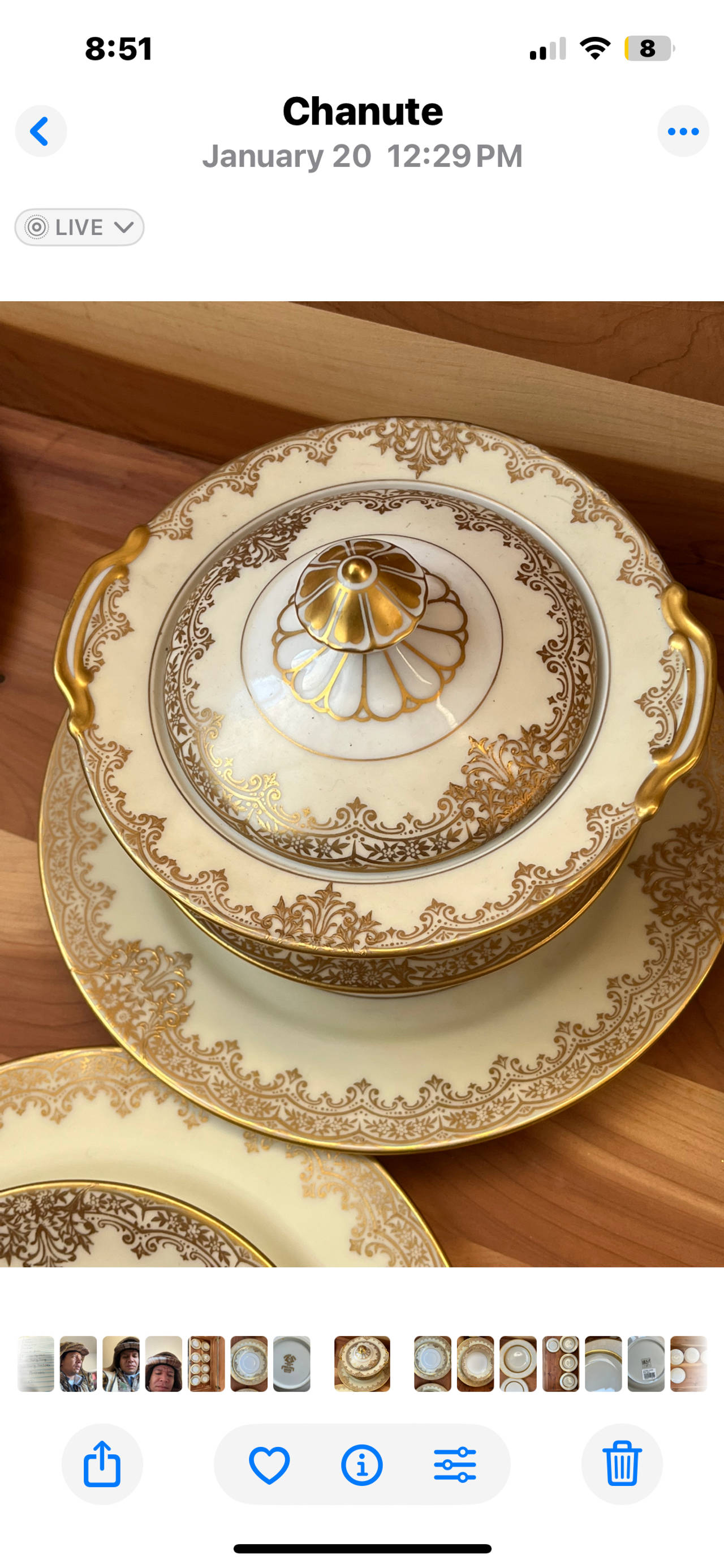 Lenox Harvest Gold Filigree Covered Tureen with Underplate