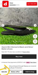 Gianni Bini Embellished Slingback Flats - Image 1