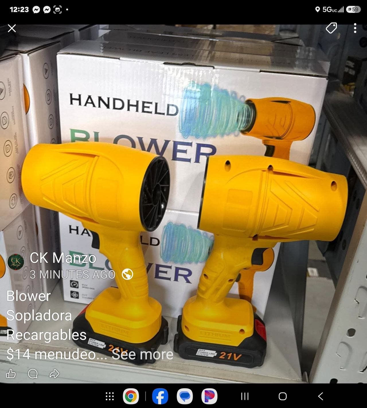 21V Cordless Handheld Blower