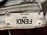 Fendi Carlito Boyfriend Embroidered Patchwork Denim Jeans NEW NEVER WORN SZ XS - Image 6