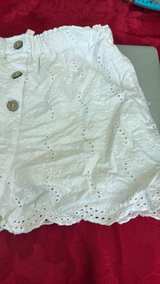 Japna White Eyelet Scalloped Shorts - Image 4