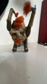 Vintage Indian Patchwork Embroidered Bull Figurine - Image 2