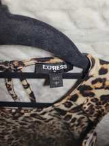 Express Leopard Print High Neck Tank Top sz L - Image 4