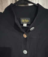 Medium Bob Mackie Wearable Art Black Knit Cardigan - Image 1