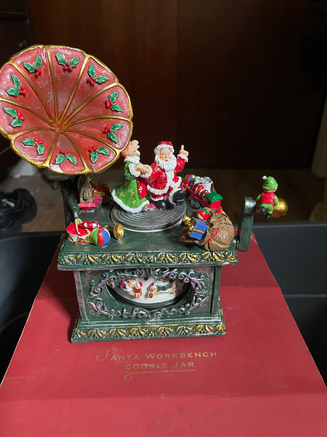 Santa Workbench Cookie Jar